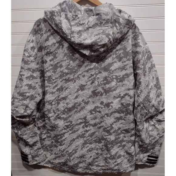 Adidas Men's ID Reflective Track Jacket Gray Digital Camo Full Zip Hooded Size L - Picture 5 of 7